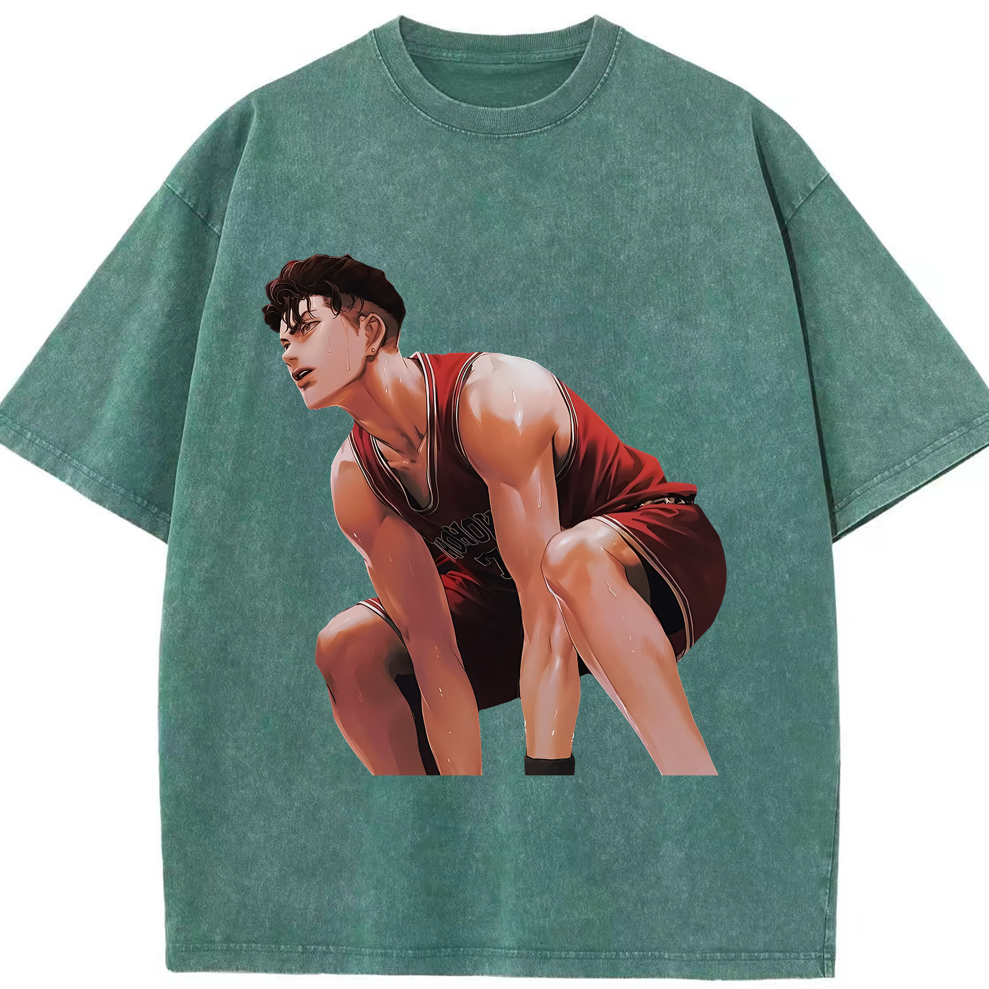 （画像用） SLAM DUNK／スラムダンク 綿100% ヴィンテージ風 半袖Tシャツ（フロントプリント）